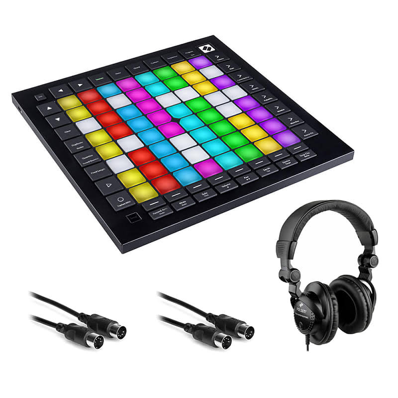 MIDI Grid Instrument Controller with Studio Headphones R183