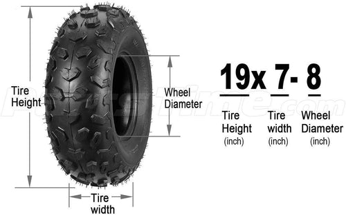 19x7-8 All Terrain ATV Tire Mini Bike Tire 4PR UTV Sport Quad Tires Load range B L952