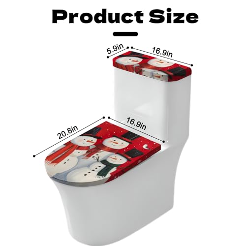 Christmas Toilet Lid Cover, Washable Toilet Seat Cover, Toilet Tank Protector C6142