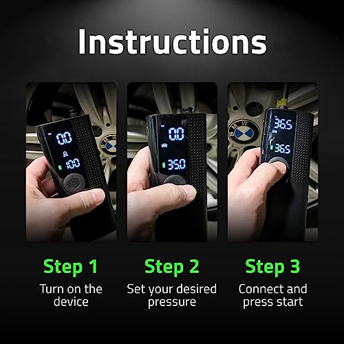 Tire Inflator Portable Air Compressor with Tire Pressure Gauge S4182