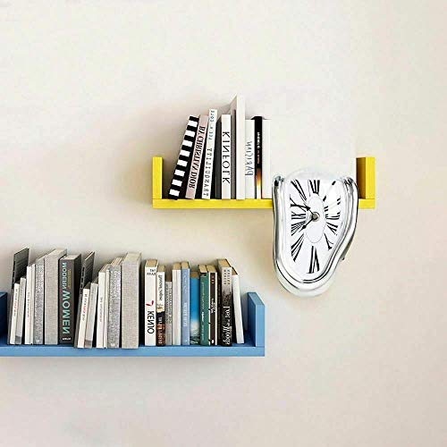 Silver Melted Clock V338106