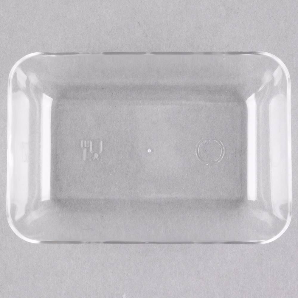 Clear Plastic Rectangular Tiny Tray - 200/Case I677944