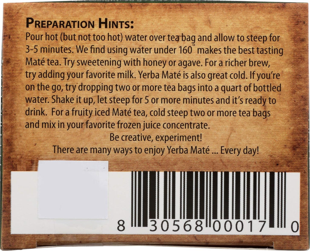 Organic Yerba Mate Dark Roast - 20 Tea Bags V4869