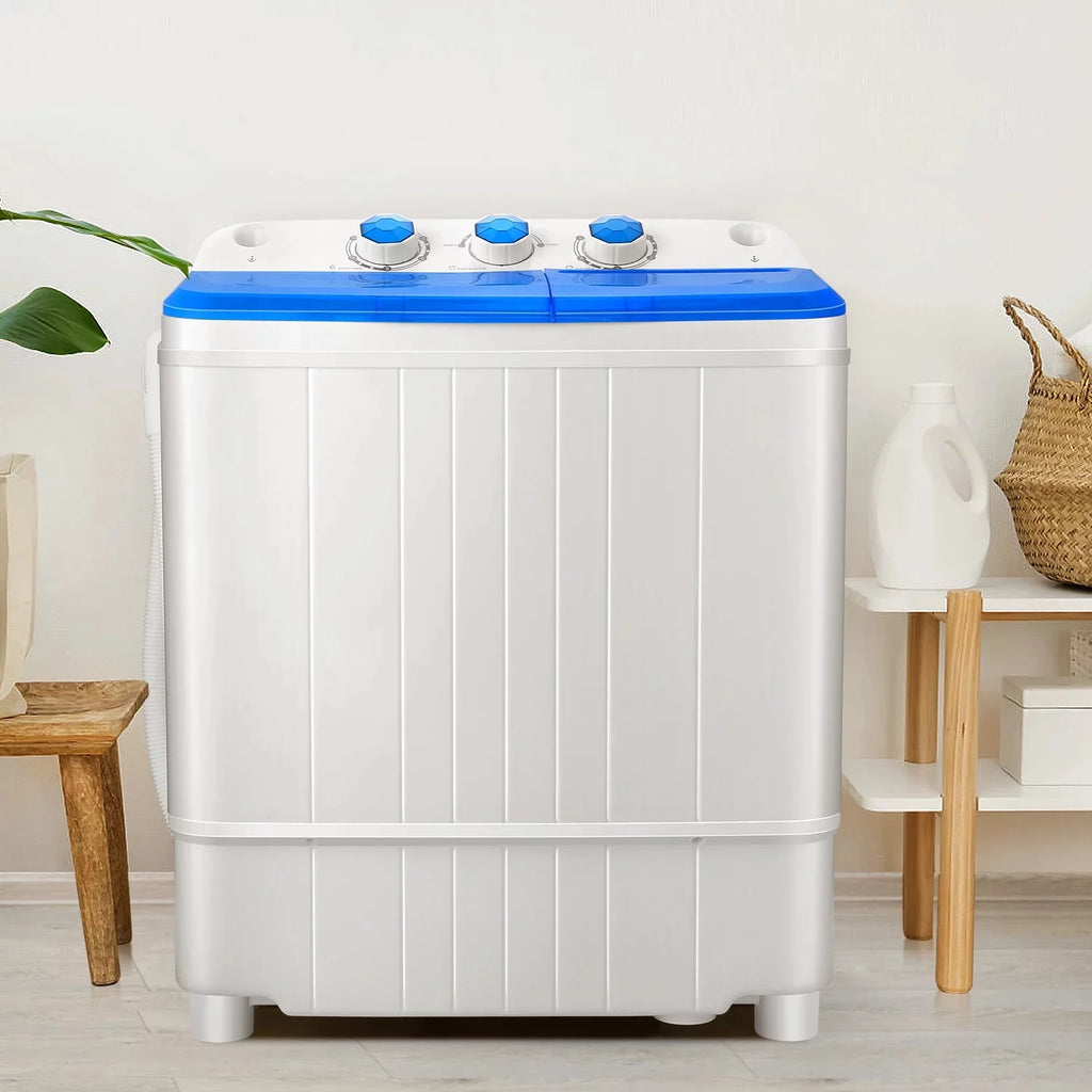 Mini Washing Machine, 11lbs Washer & 6.6lbs Spin Dryer Combo, Compact Washer Machine with Drain Pump A61252