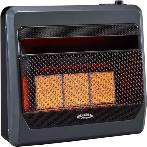 Ventless Natural Gas Infrared Space Heater, 20000 BTU, Black V50194