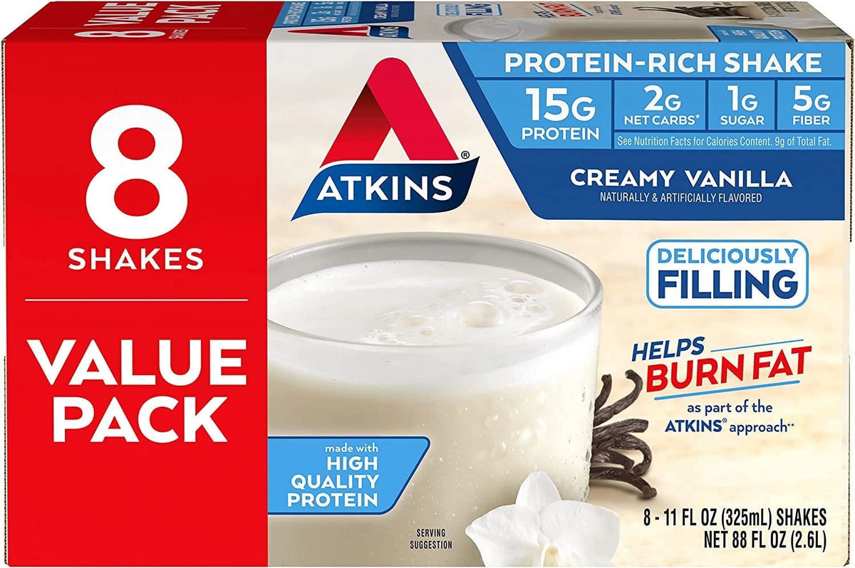 Creamy Vanilla Protein Shake -- 8 Shakes J415989