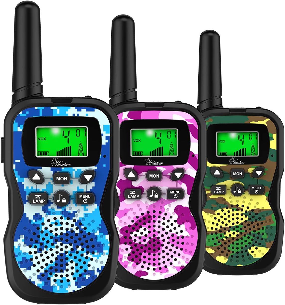 3 Pack 22 Channels 2 Way Radio Toy with Flashlight and LCD Screen D11411