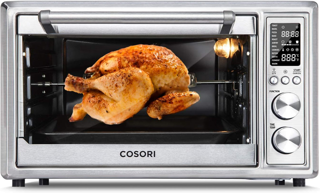 12-in-1 Air Fryer Toaster Oven Convection Roaster with Rotisserie & Dehydrator, 30L, Silver & Electric Kettle Glass Boiler Hot Water & Tea Heater with LED Indicator Light, 1.7L, Black K3731