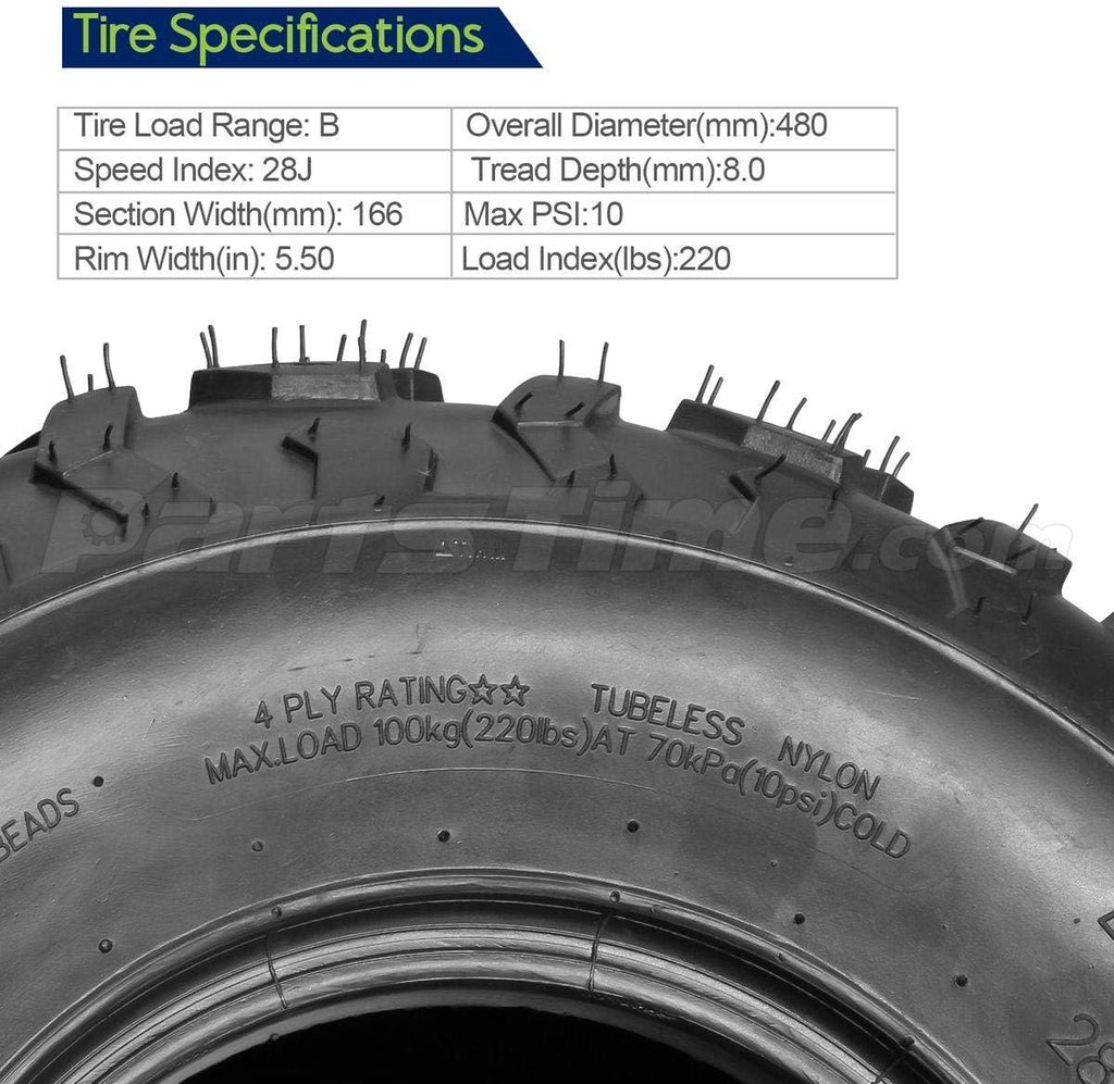 19x7-8 All Terrain ATV Tire Mini Bike Tire 4PR UTV Sport Quad Tires Load range B L952