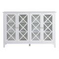 White Wood Accent Cabinet with Four Doors Z425188
