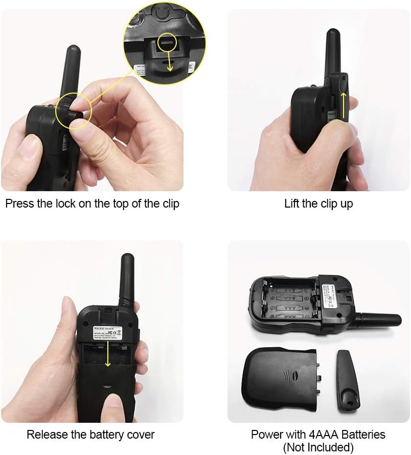 3 Pack 22 Channels 2 Way Radio Toy with Flashlight and LCD Screen D11411