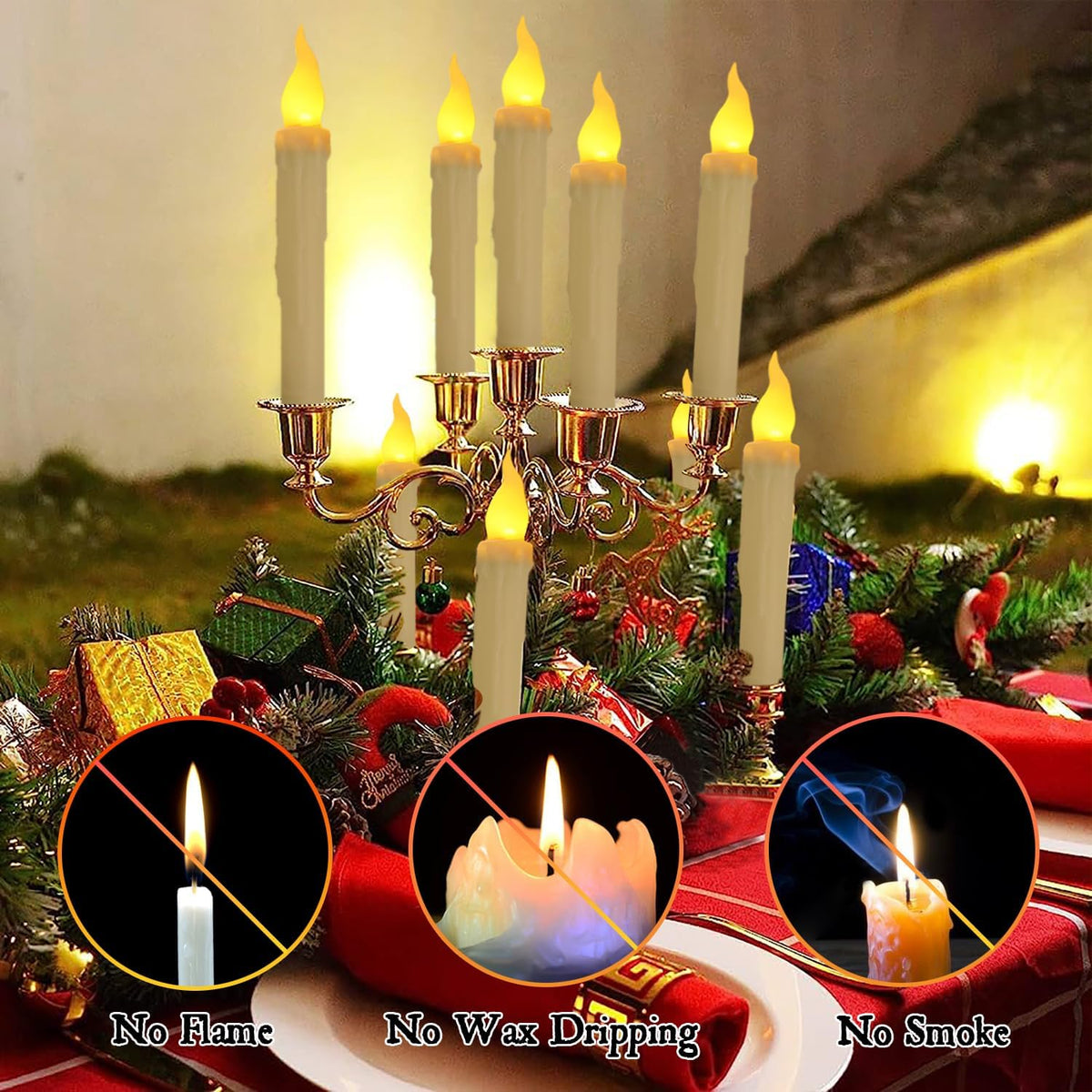 12 Pcs Flameless LED Floating Candles with Remote Control N4774