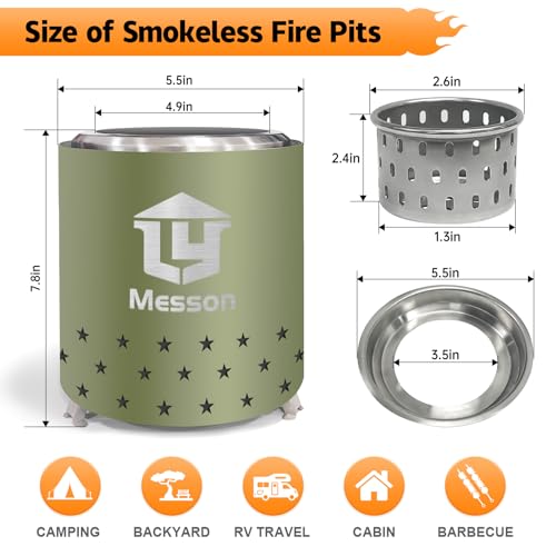 Stainless Steel Tabletop Fire Pit with Stand and Travel Bag P4776