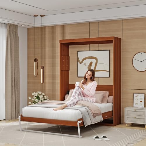 Full Brown Murphy Bed Z115
