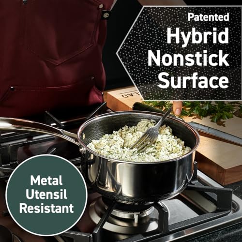 1-Quart Nonstick Saucepan with Tempered Glass Lid Q275494