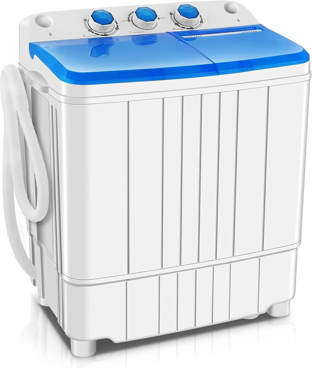 Mini Washing Machine, 11lbs Washer & 6.6lbs Spin Dryer Combo, Compact Washer Machine with Drain Pump A61252