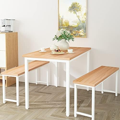 3-Piece Dining Table & Chair Set for 4 People D8185