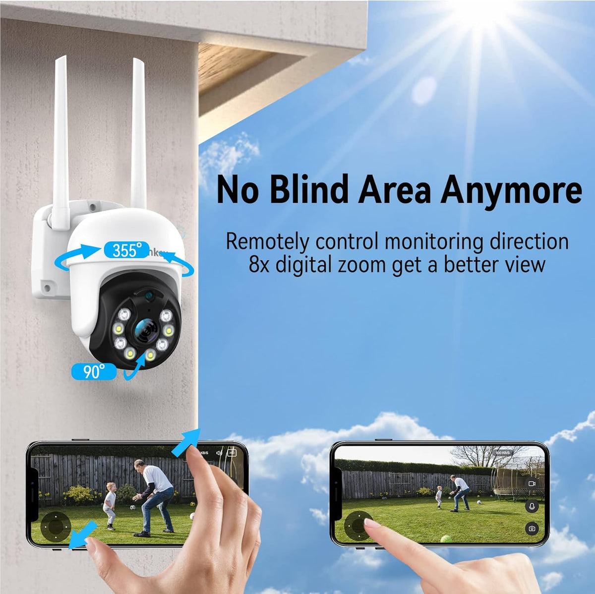 4MP 2.5K 360° Pan Tilt WiFi Security Camera Z63042