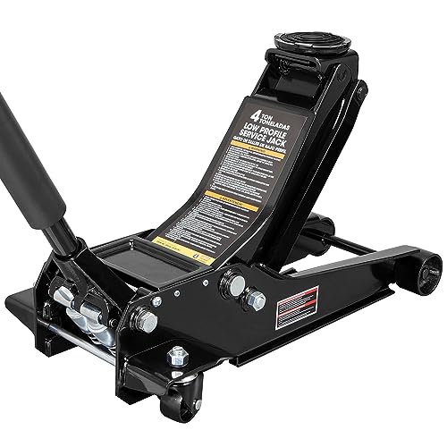 Black Steel Racing Floor Jack, 3 Ton (6,000 lb) Capacity V53249