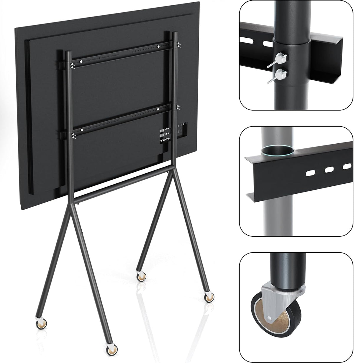 TV Easel Stand 37"-70" inch Adjustable with Wheels J8656
