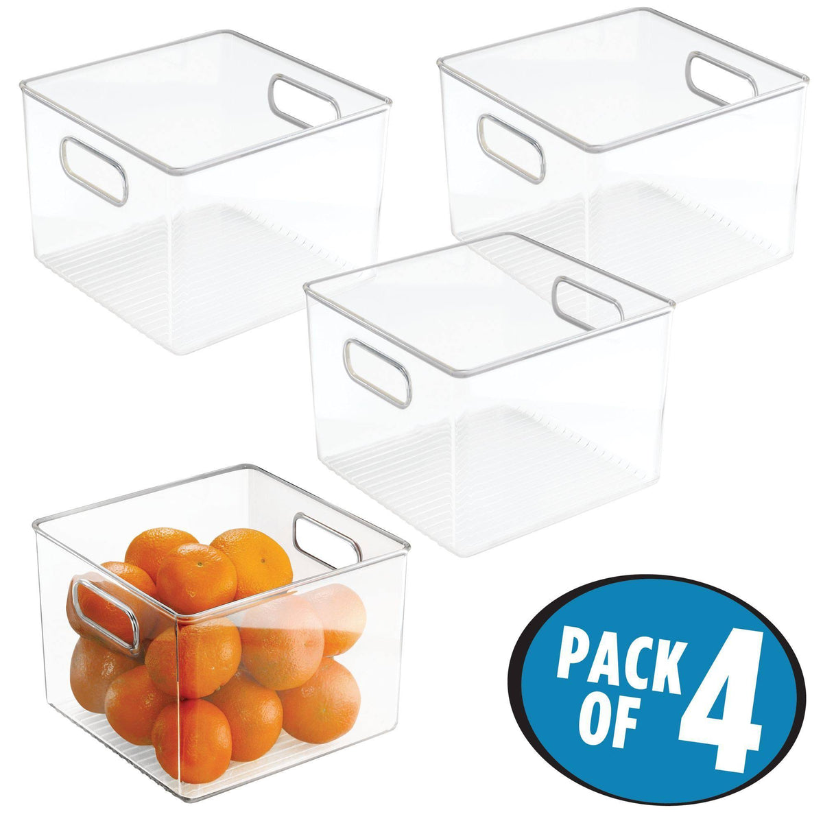 Clear 4 Pack Kitchen Pantry and Cabinet Storage W786