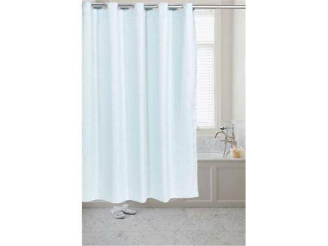 Waffle Weave Fabric Shower Curtain T7919