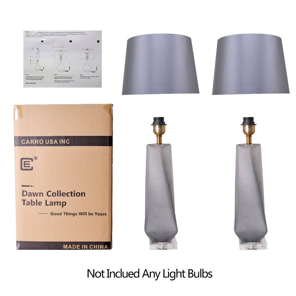 Smoke Grey Table Lamp Set of 2 Z619
