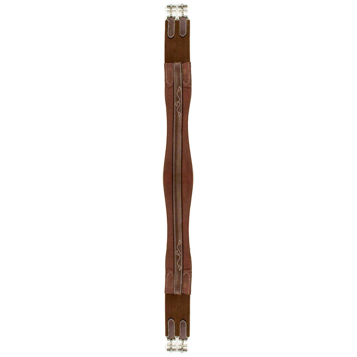 African Walnut Chafeless Girth with Dual Elastic Ends M4248