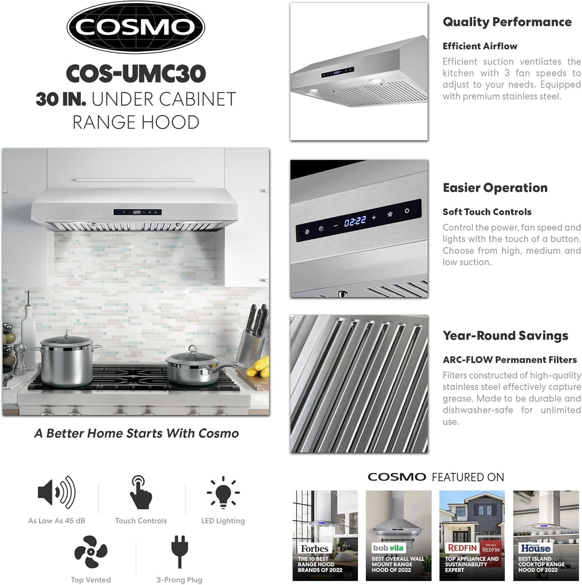 30 in. Ducted Under Cabinet Stainless Steel Range Hood I46141
