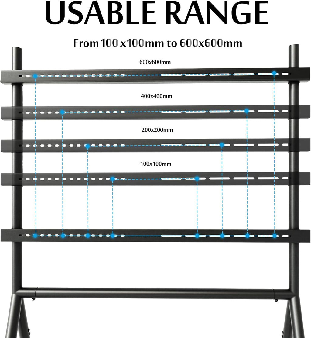 TV Easel Stand 37"-70" inch Adjustable with Wheels J8656