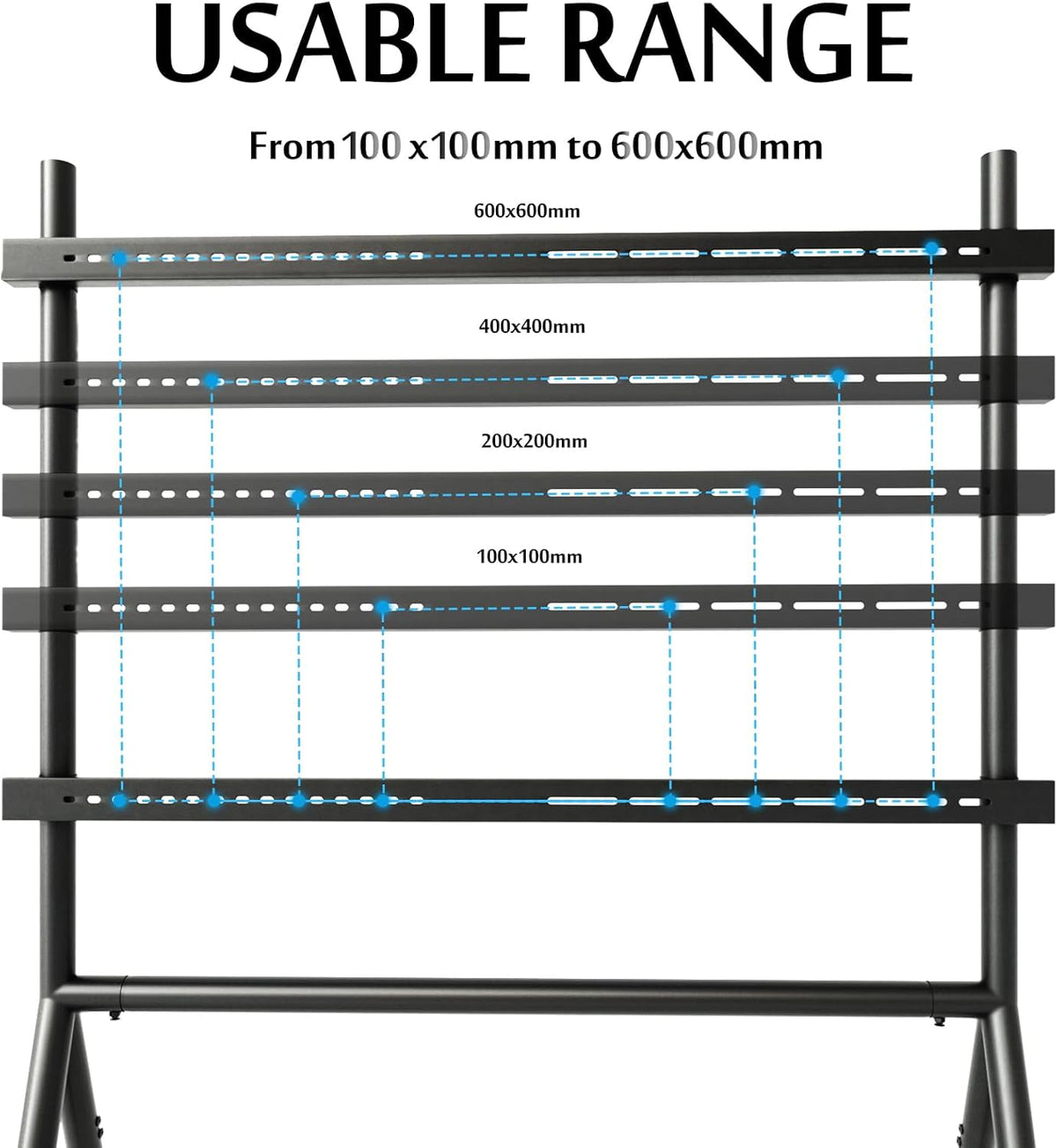 TV Easel Stand 37"-70" inch Adjustable with Wheels J8656