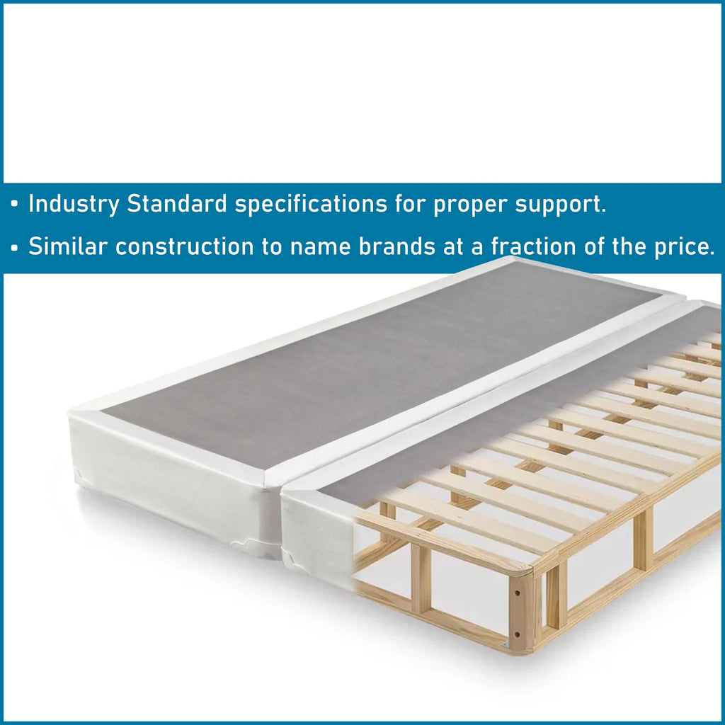 8" Split Wood Box Spring, Queen, White K796496