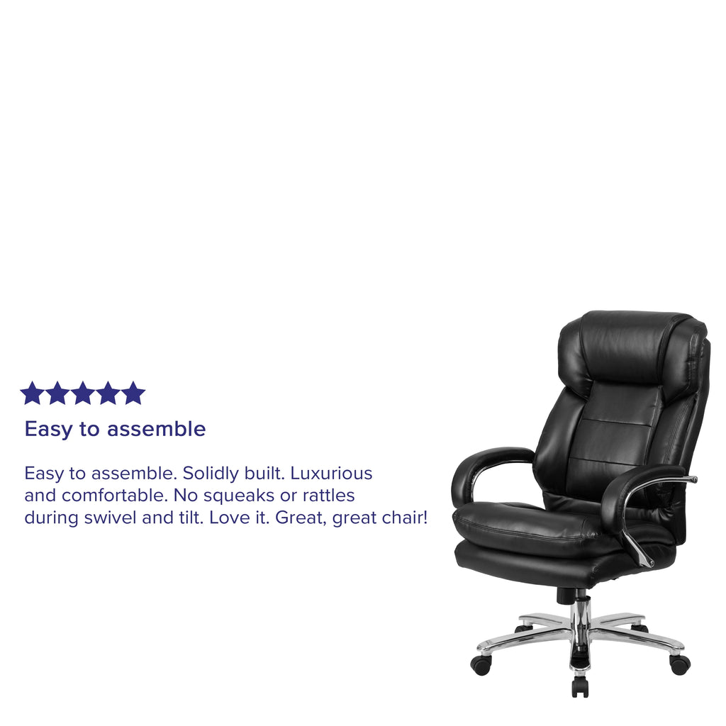 Black LeatherSoft Swivel Executive Office Chair R150