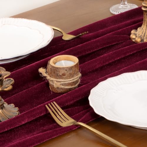 Green Velvet Table Runner 20 x 120 Inches N53232