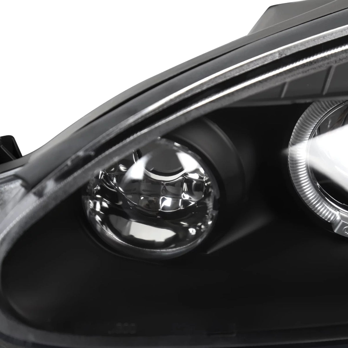 Black Halo Projector Headlights Left + Right Pair Headlamps Assembly G3418