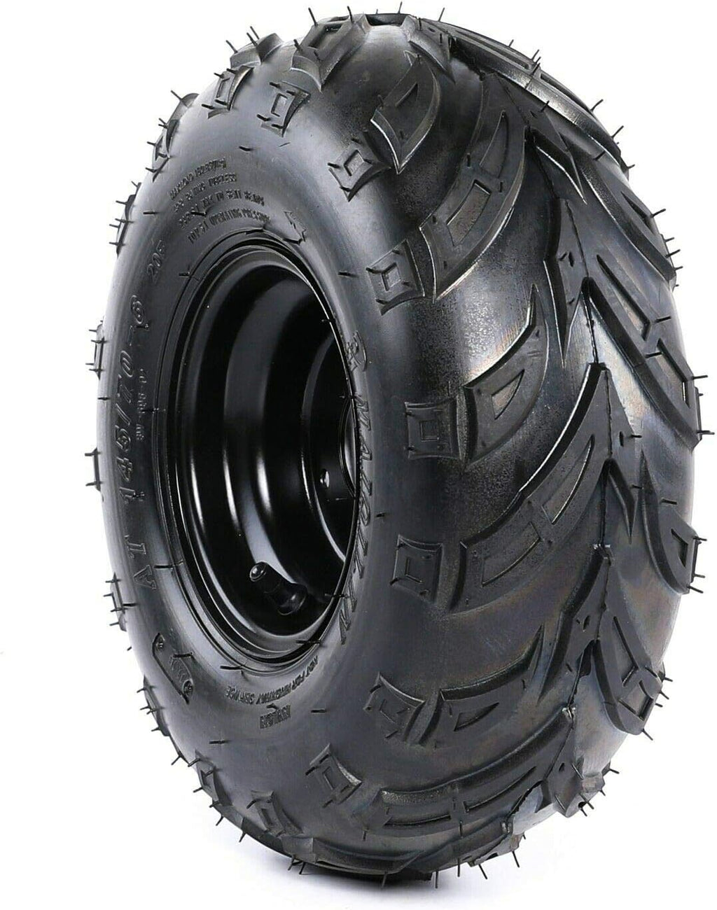 145/70-6 Tire with Rim Wheel for ATV Go Kart UTV Quad, Black Hub Q164811