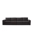 Dark Gray Linen Fabric 4 Seater Sofa Z4062