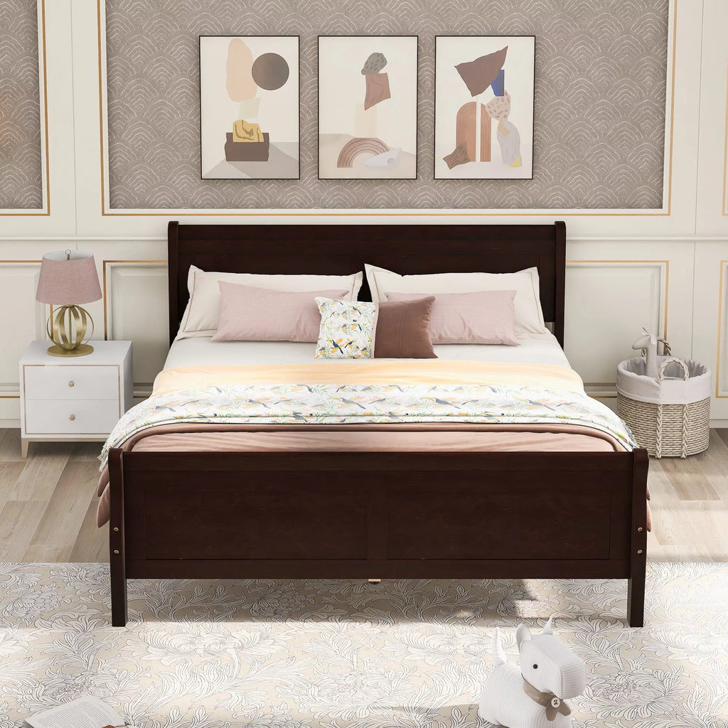 Full Size Wood Platform Bed X716