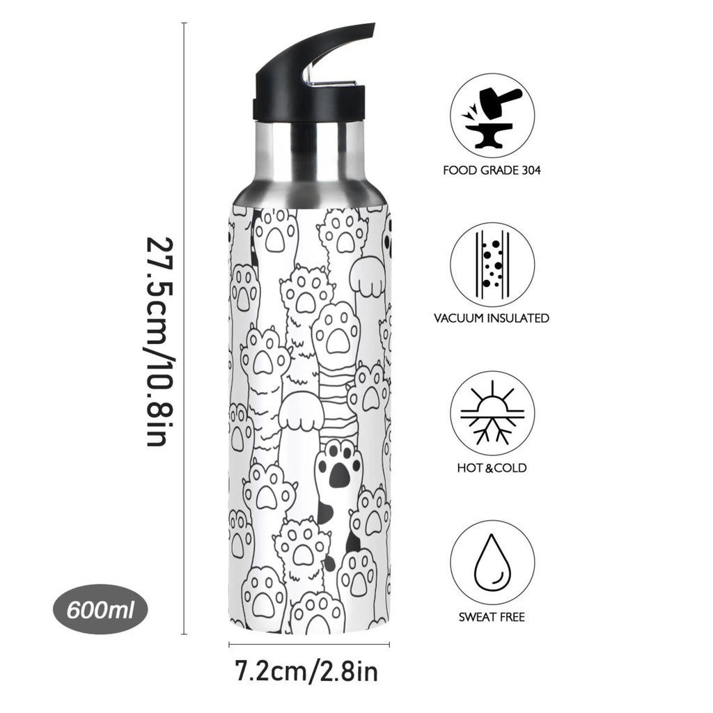 Stainless Steel Insulated Water Bottle with Straw Lid F70618