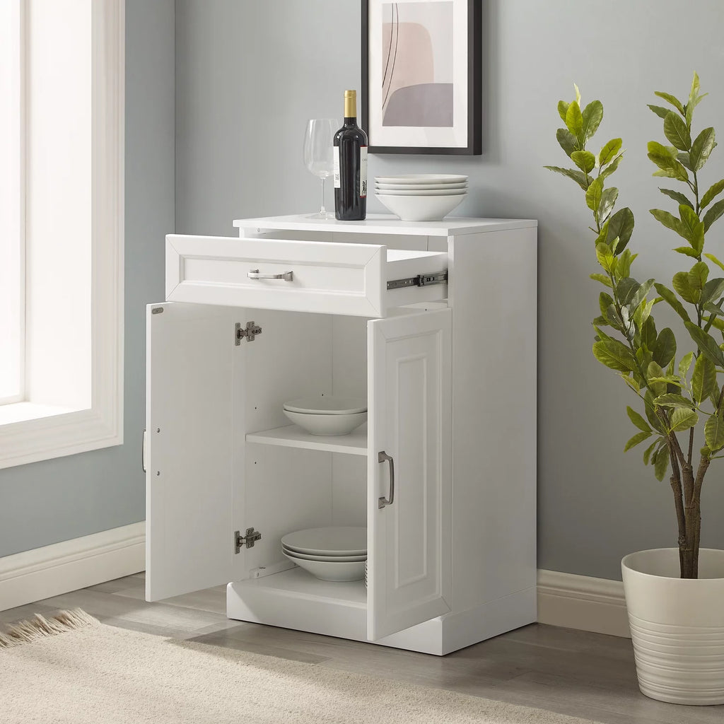 White Wood Storage Cabinet L76231