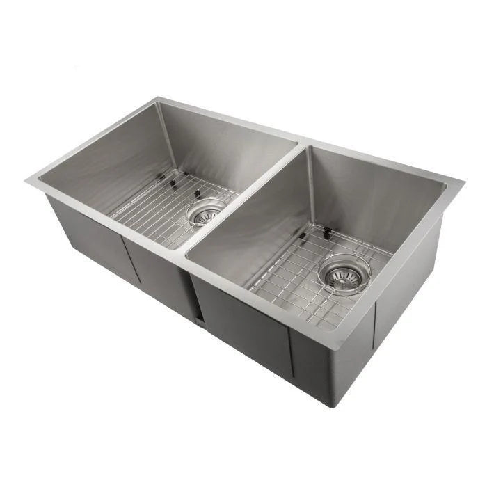 36 in. Undermount Double Bowl Stainless Steel Kitchen Sink with Bottom Grid K6966