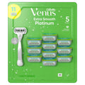 Platinum Extra Smooth Metal Handle Womens Razor 1 Handle + 11 Refills B415621