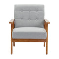 Accent Chairs Set of 2 with Side Table, Wood and Fabric Armchairs K76000