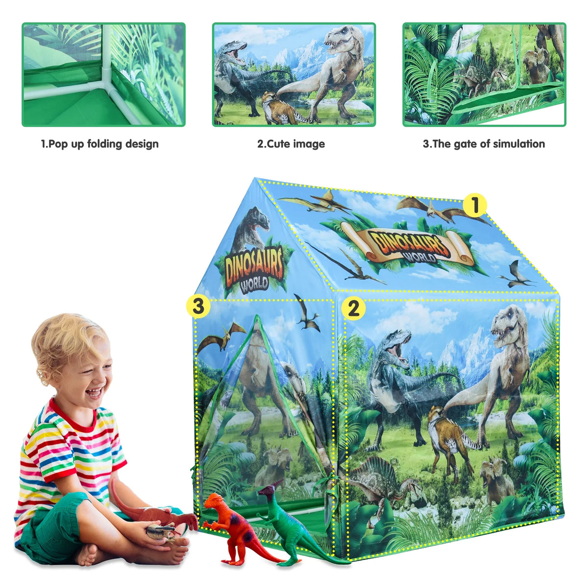 Dinosaur Kids Play Tent Playhouse W643681