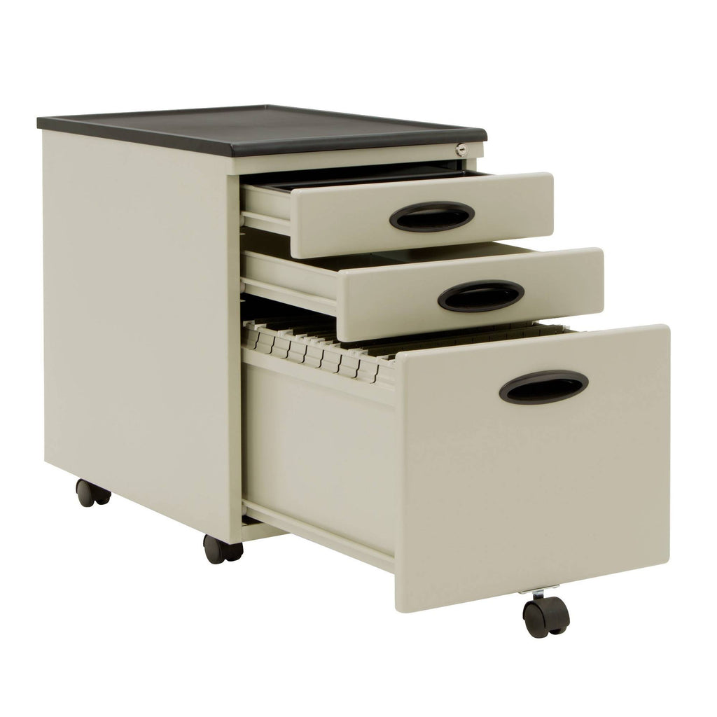Putty Mobile File Cabinet with Locking Drawers F339401