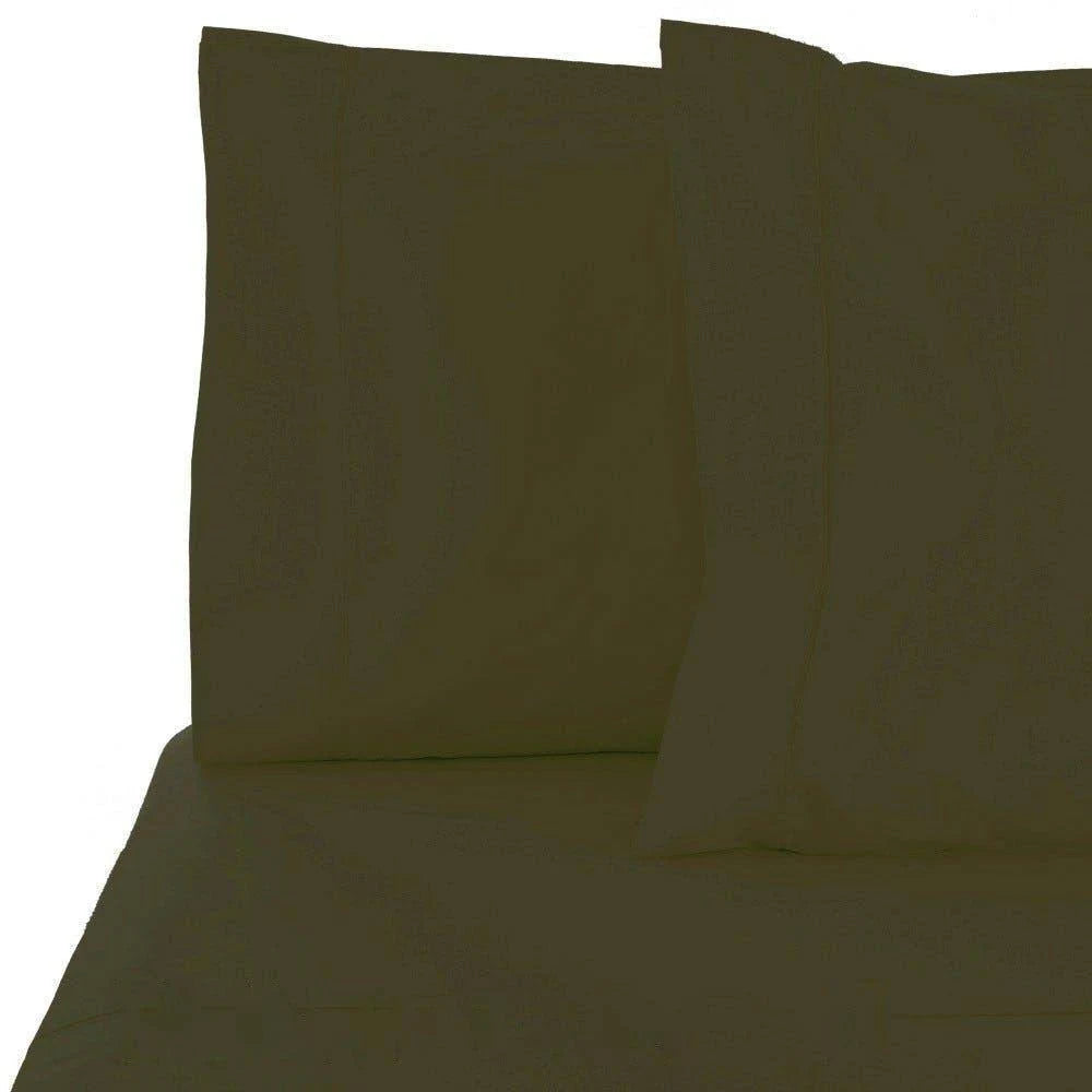 6-Piece Set Deep Pocket Bed Sheets Light Olive California King Q6384