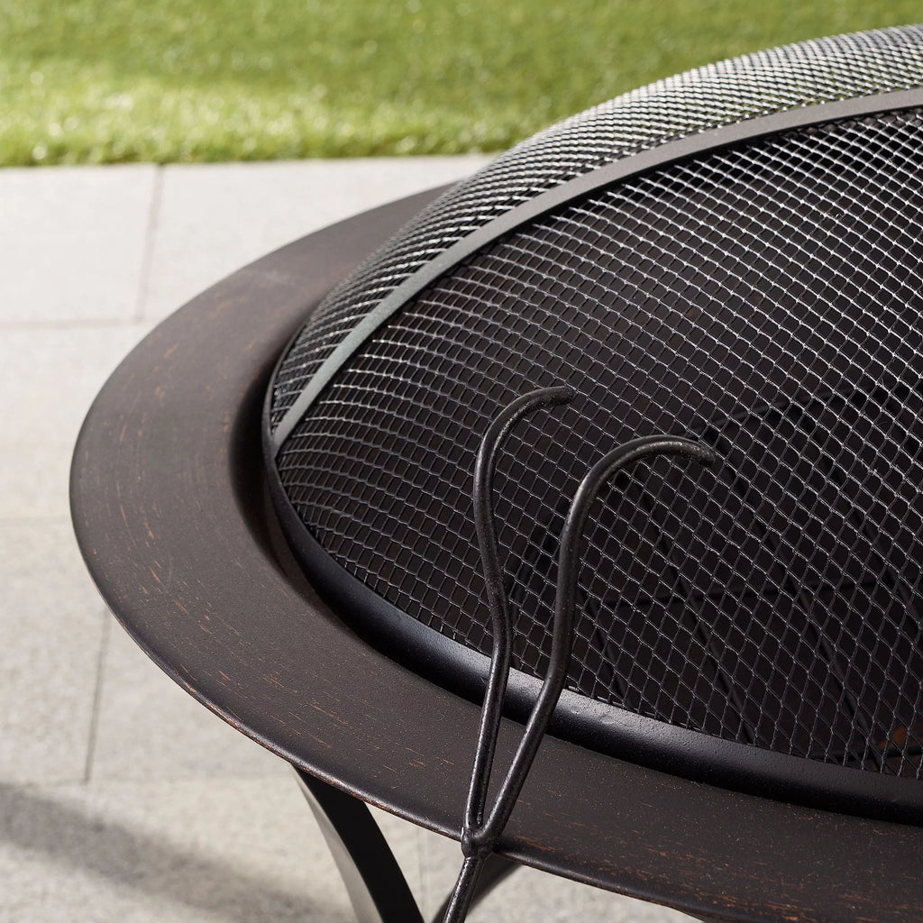 26 Metal Round Wood-Burning Fire Pit M7084