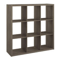 9-Cube Open Back Bookcase Storage Organizer, Graphite Gray U22850
