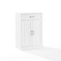White Wood Storage Cabinet L76231