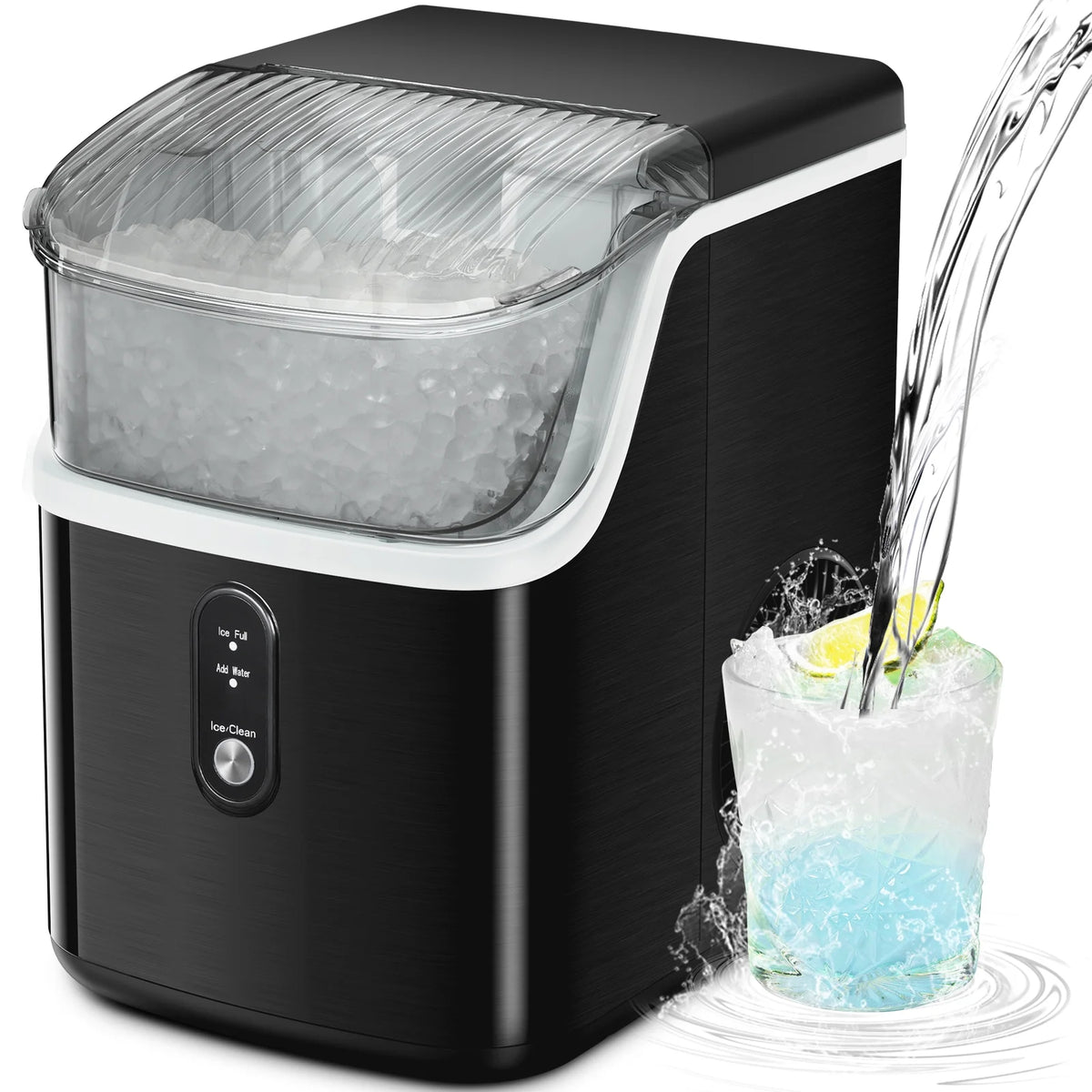 Portable Nugget Ice Maker with Self-Cleaning Function A718